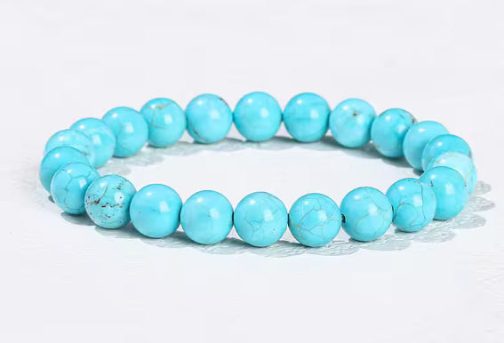 Natural Howlite (Dyed Turquoise Color) Bracelet