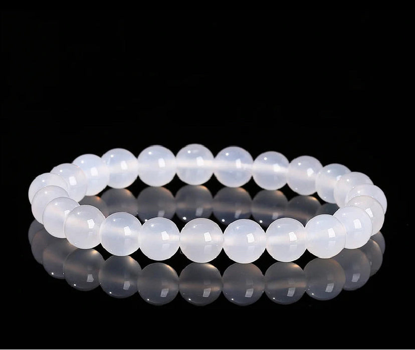 Natural White Agate Bracelet