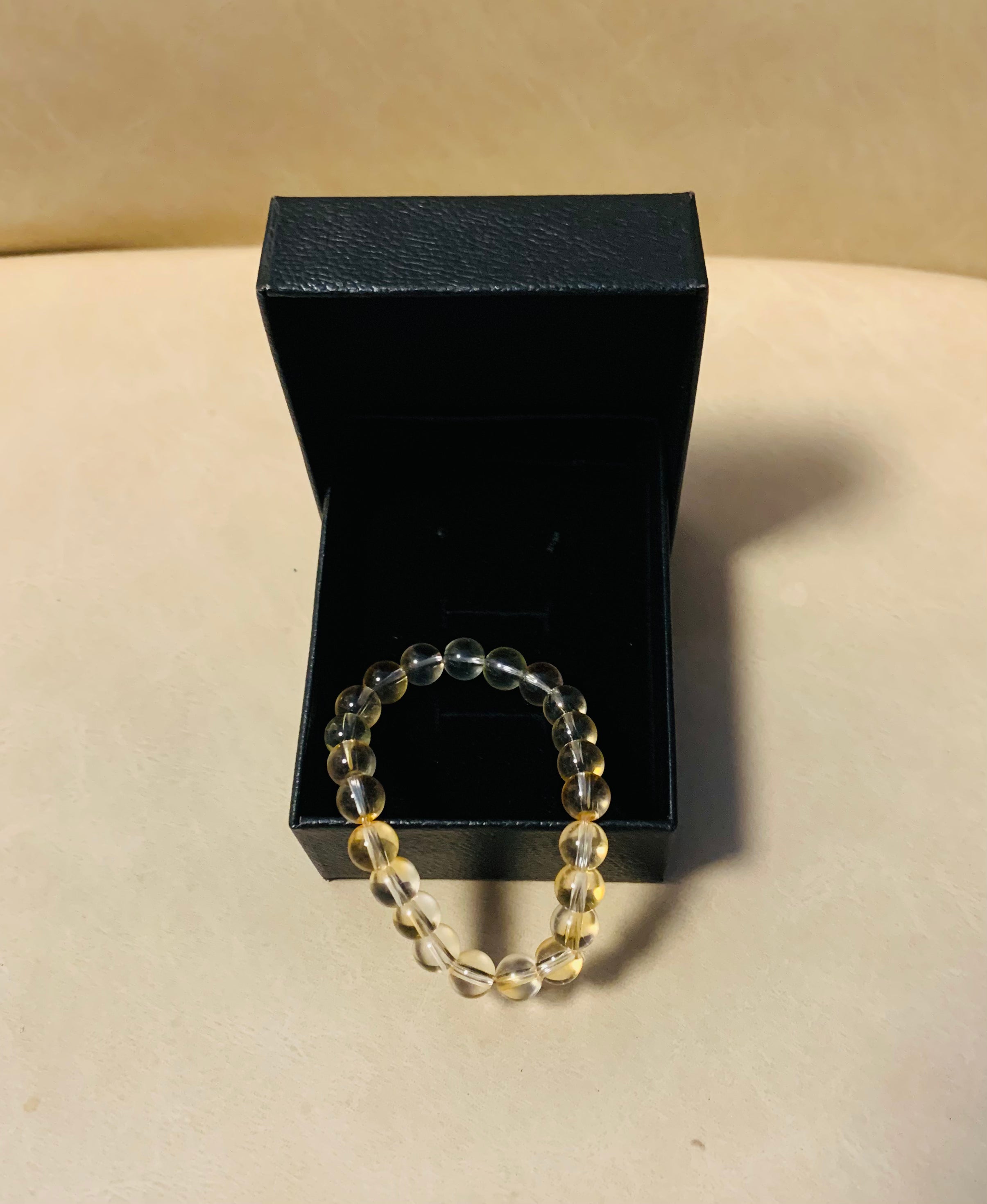 8mm Translucent yellow Crystal Bracelet