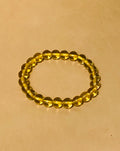 8mm Citrine Yellow Crystal Bracelet