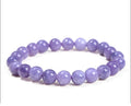 Purple Aquamarine Bead Bracelet