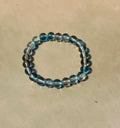 8mm Translucent Blue Crystal Bracelet