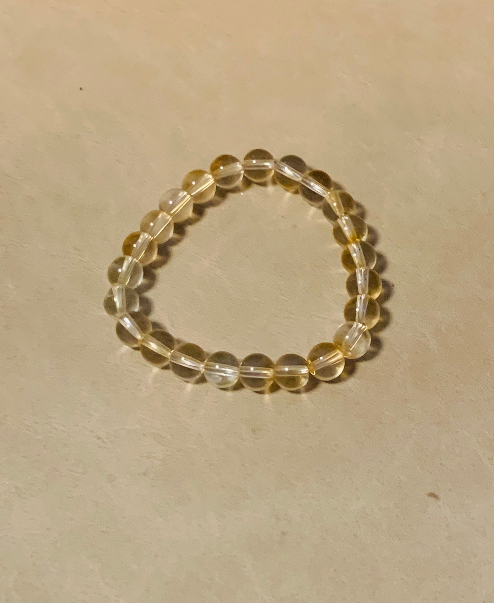8mm Translucent yellow Crystal Bracelet