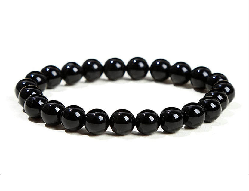 Natural Black Agate Bracelet