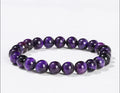 Dyed Natural Purple Tiger’s Eye Bracelet