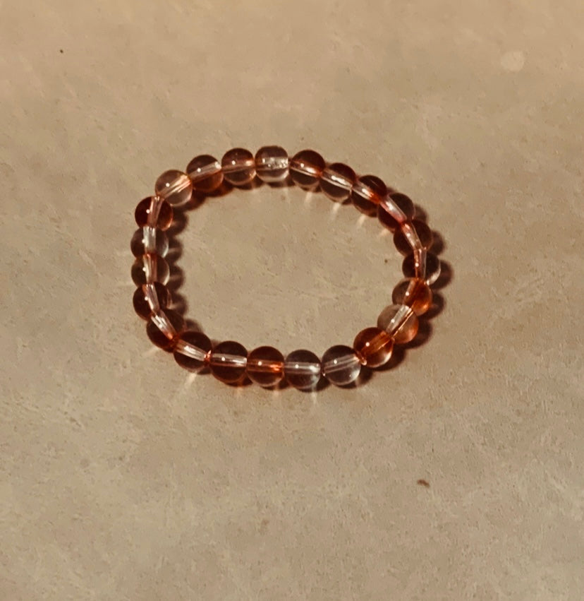 8mm Translucent Red Crystal Bracelet